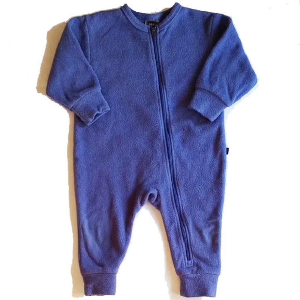 REI Fleece One Piece Footless Bunting Base Layer 18M Blue